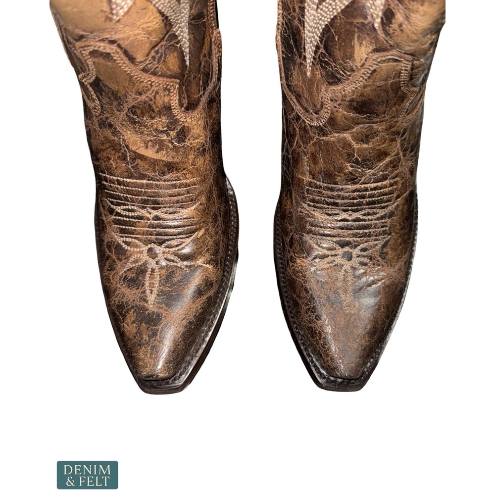 NEW Dan Post Jilted Womens Over The Knee Western Boots Brown Leather Size 6.5 M - Picture 8 of 16